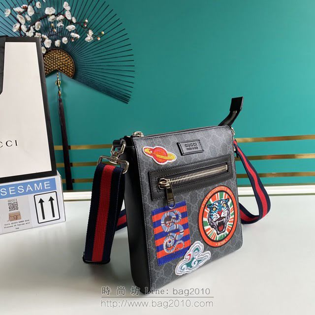 Gucci古馳包包 G家新款男包 547751 古奇克刺繡男士單肩斜挎包 gdj1443